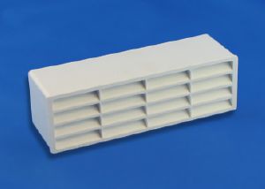 Slimline Air Brick Grille with Louvres - 204mm x 60mm